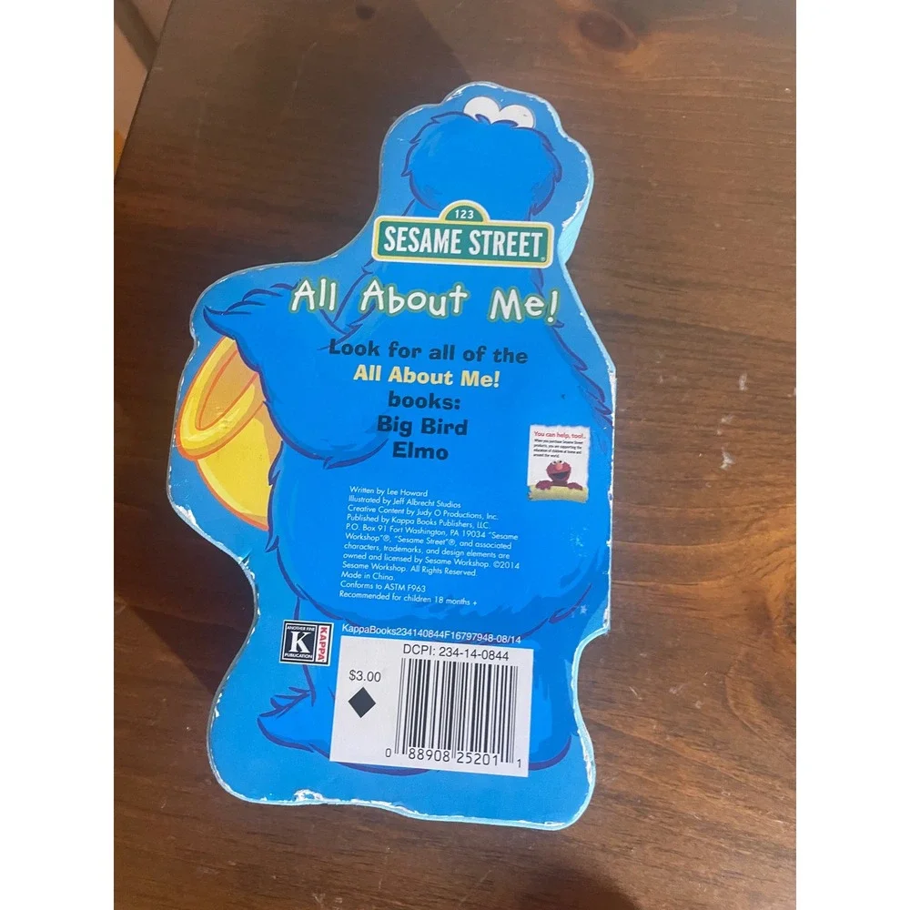 Sesame Street Cookie Monster Shaped Chunky Foam Board Book for Toddlers